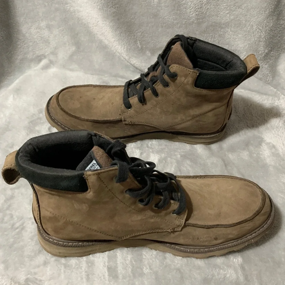 Sorel Madson ll Boots Men's Brown Waterproof Leather Moc‎ Toe Ankle Casual
